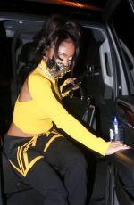 SAWEETIE Arrives at Catch LA in West Hollywood 02/26/2021