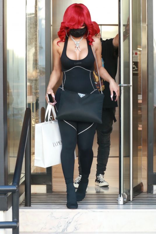 SAWEETIE Out Shopping in Beverly Hills 02/24/2021