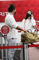SCHEANA SHAY and Brock Davies at LAX Airport 02/12/2021