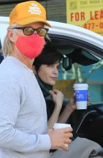 SELMA BLAIR and Ron Carlson at Alfred Coffee in Los Angeles 02/06/2021