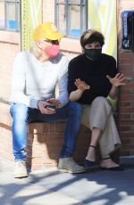 SELMA BLAIR and Ron Carlson at Alfred Coffee in Los Angeles 02/06/2021