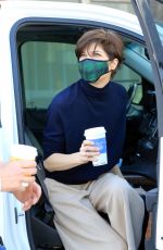 SELMA BLAIR and Ron Carlson at Alfred Coffee in Los Angeles 02/06/2021