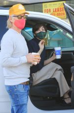 SELMA BLAIR and Ron Carlson at Alfred Coffee in Los Angeles 02/06/2021