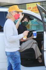 SELMA BLAIR and Ron Carlson at Alfred Coffee in Los Angeles 02/06/2021