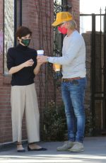 SELMA BLAIR and Ron Carlson at Alfred Coffee in Los Angeles 02/06/2021