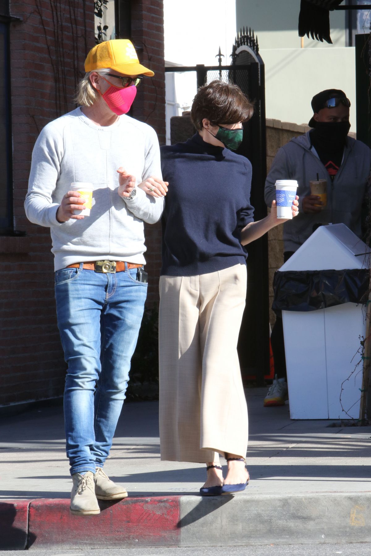 SELMA BLAIR and Ron Carlson at Alfred Coffee in Los Angeles 02/06/2021 ...