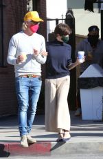 SELMA BLAIR and Ron Carlson at Alfred Coffee in Los Angeles 02/06/2021