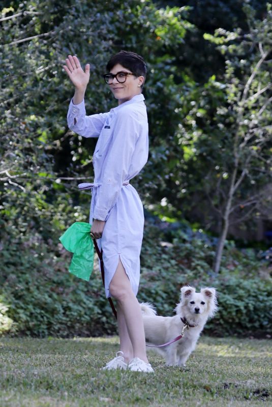 SELMA BLAIR Out with Her Dog in Beverly Hills 02/26/2021