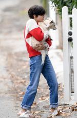 SELMA BLAIR Out with Her Dog in Studio City 01/31/2021