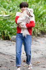SELMA BLAIR Out with Her Dog in Studio City 01/31/2021