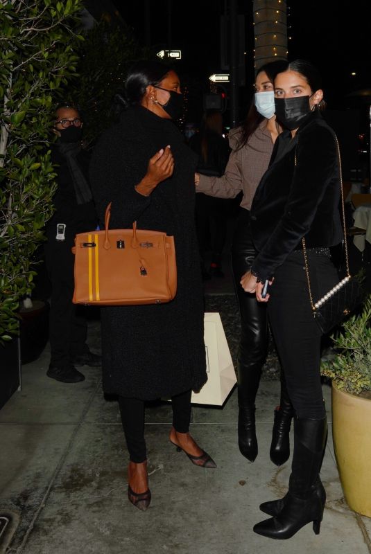 SHANINA SHAIK, SARA SAMPAIO and JASMINE TOOKES at E Baldi in Beverly Hills 02/18/2021