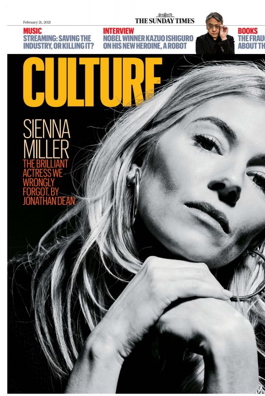 SIENNA MILLER in The Sunday Times Culture Magazine, February 2021