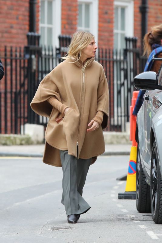 SIENNA MILLER on the Set of 