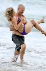 SONJA MARCELLINE in Bikini and Mike Gunner at a Beach in Gold Coast 02/23/2021