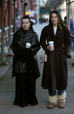 SUTTON FOSTER and DEBI MAZAR on the Set of Younger in New York 02/23/2021