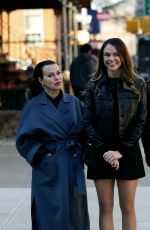 SUTTON FOSTER and DEBI MAZAR on the Set of Younger in New York 02/23/2021