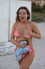 TANA MOGEAU in Bikini at a Beach in Miami 02/22/2021