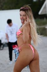 TANA MOGEAU in Bikini at a Beach in Miami 02/22/2021