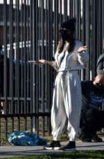 TERI HATCHER Waits for a COVID Test in Compton 02/05/2021