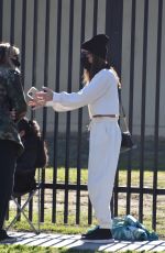TERI HATCHER Waits for a COVID Test in Compton 02/05/2021