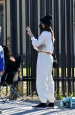 TERI HATCHER Waits for a COVID Test in Compton 02/05/2021