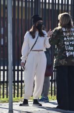 TERI HATCHER Waits for a COVID Test in Compton 02/05/2021