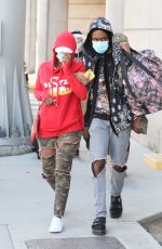TESSICA BROWN and Gorilla Glue Arrives in Los Angeles 02/10/2021