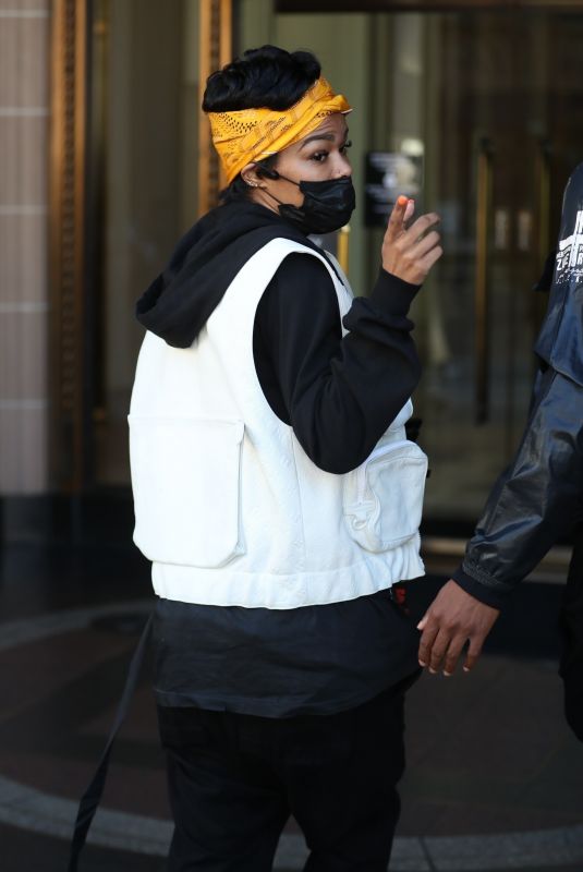 TEYANA TAYLOR at 208 Rodeo Restaurant in Beverly Hills 02/18/2021