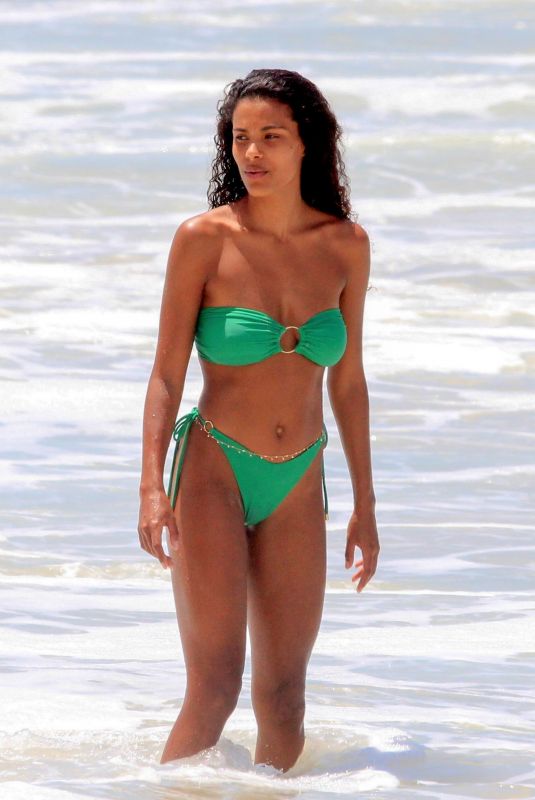 TINA KUNAKEY in Bikini at a Beach in Rio de Janeiro 02/18/2021