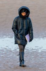 VANESSA BAUER Out for Early Morning Beach Walk in Blackpool 02/04/2021