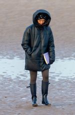 VANESSA BAUER Out for Early Morning Beach Walk in Blackpool 02/04/2021