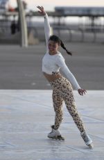 VANESSA BAUER Out Roller Skating in Manchester 02/26/2021