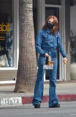 ZOEY DEUTCH in Double Denim Out in Los Angeles 02/09/2021