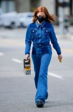 ZOEY DEUTCH in Double Denim Out in Los Angeles 02/09/2021