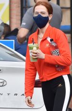 ZOEY DEUTCH Leaves Alfred Coffee in Los Angeles 02/10/2021