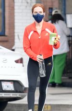 ZOEY DEUTCH Leaves Alfred Coffee in Los Angeles 02/10/2021