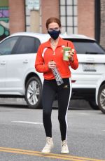 ZOEY DEUTCH Leaves Alfred Coffee in Los Angeles 02/10/2021