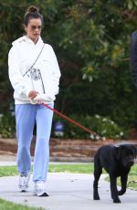 ALESSANDRA AMBROSIO and her PR Milan Blagojevic Out with Their Dogs in Santa Monica 03/18/2021