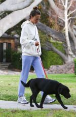ALESSANDRA AMBROSIO and her PR Milan Blagojevic Out with Their Dogs in Santa Monica 03/18/2021