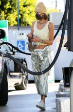 ALESSANDRA AMBROSIO at a Gas Station in Brentwood 03/18/2021