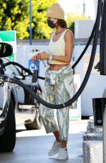 ALESSANDRA AMBROSIO at a Gas Station in Brentwood 03/18/2021