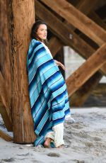 ALESSANDRA AMBROSIO at a Photoshoot on the Beach in Malibu 03/09/2021