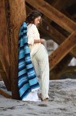 ALESSANDRA AMBROSIO at a Photoshoot on the Beach in Malibu 03/09/2021