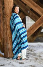 ALESSANDRA AMBROSIO at a Photoshoot on the Beach in Malibu 03/09/2021