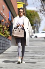 ALESSANDRA AMBROSIO Heading to Pilates Class in Los Angeles 03/10/2021