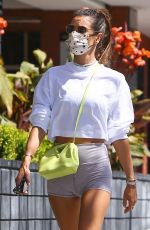 ALESSANDRA AMBROSIO in a Tight Shorts Leaves a Gym in Brentwood 03/29/2021