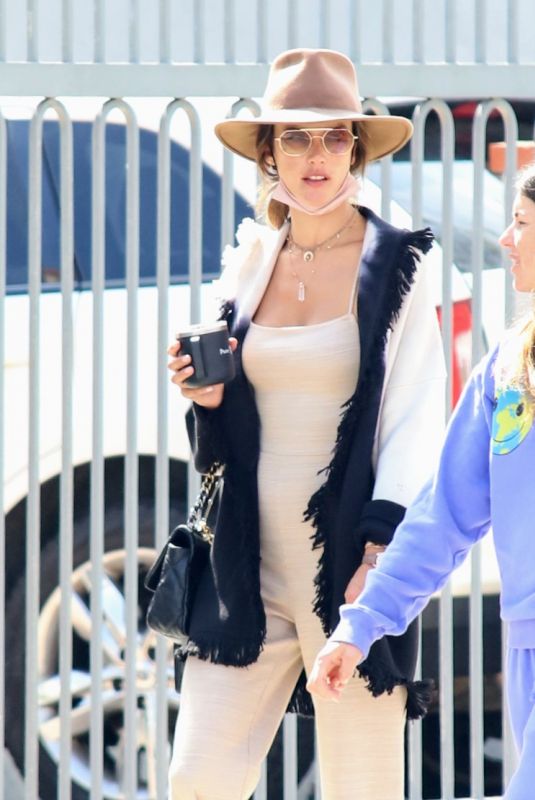 ALESSANDRA AMBROSIO Out for Coffee in Malibu 03/14/2021