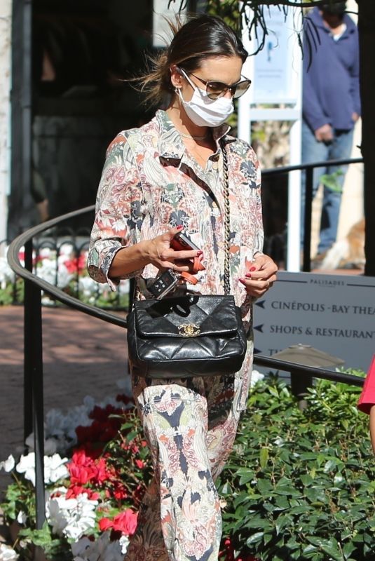 ALESSANDRA AMBROSIO Out for Lunch in Pacific Palisades 03/01/2021