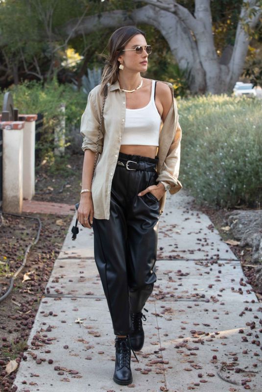 ALESSANDRA AMBROSIO Out in Los Angeles 03/18/2021