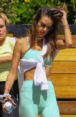 ALESSANDRA AMBROSIO Shopping at Kreation Organic in Brentwood 03/30/2021